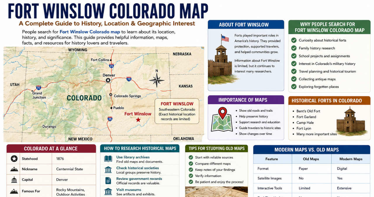 Fort Winslow Colorado Map